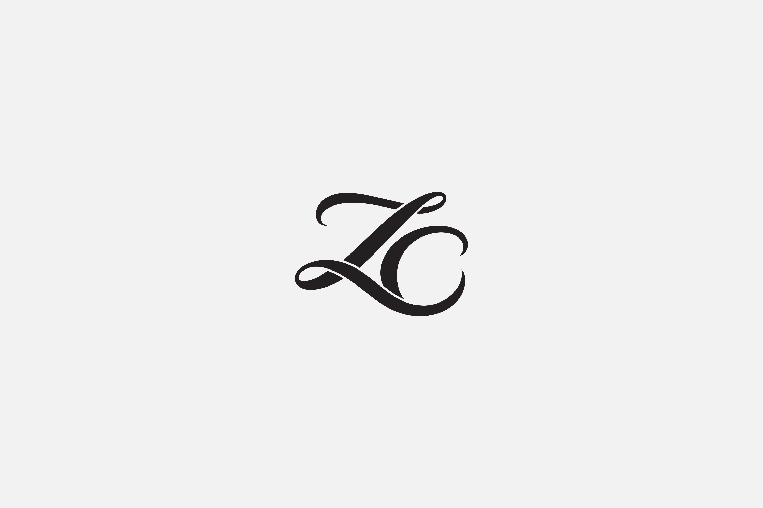 The ZC monogram in a fine script on a pale ground.